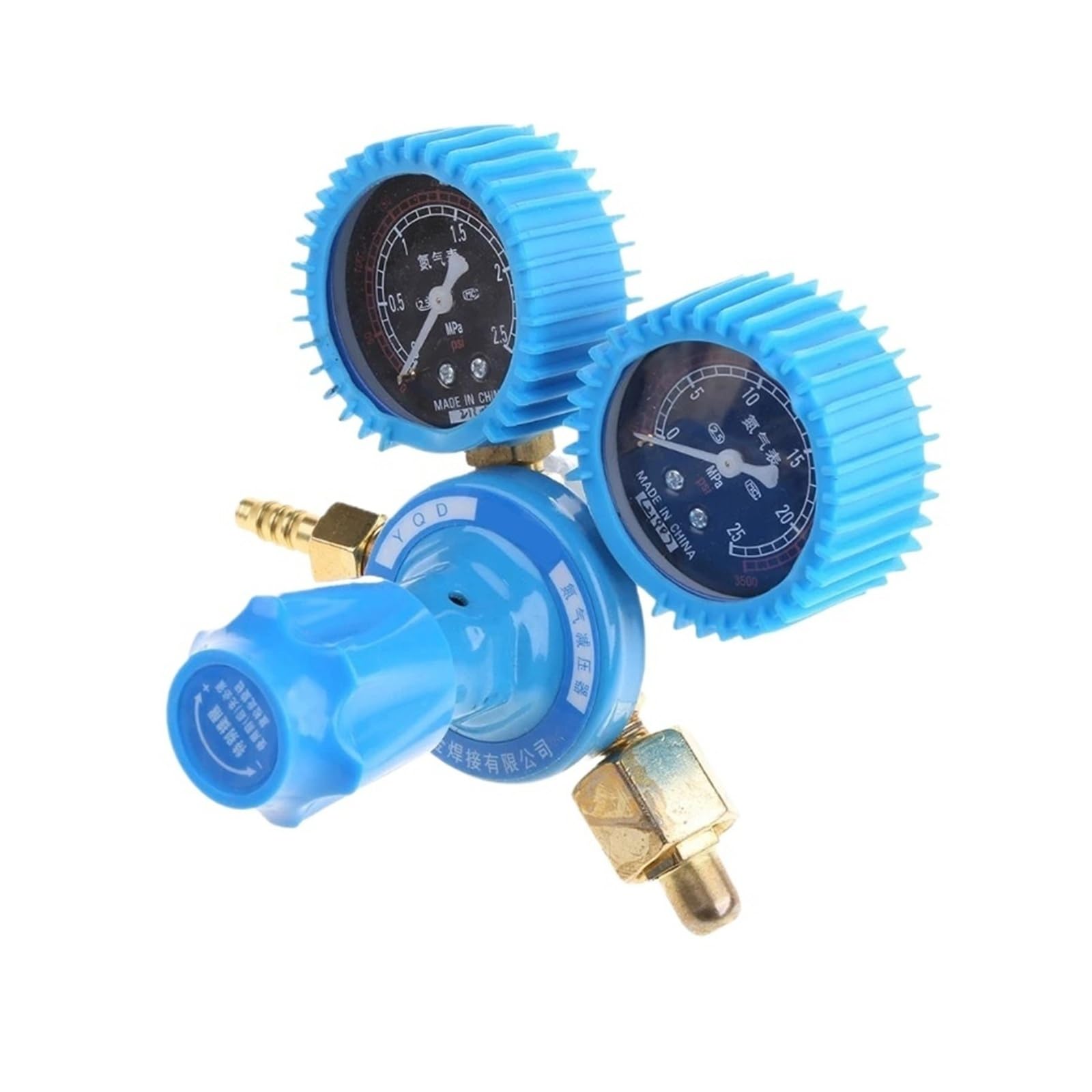 Vmvud Blue Nitrogen Pressure Reducer, Regulating Valve Pressure Gauge Regulator, Gas Cylinder Pointer Pressure Reducing Valve