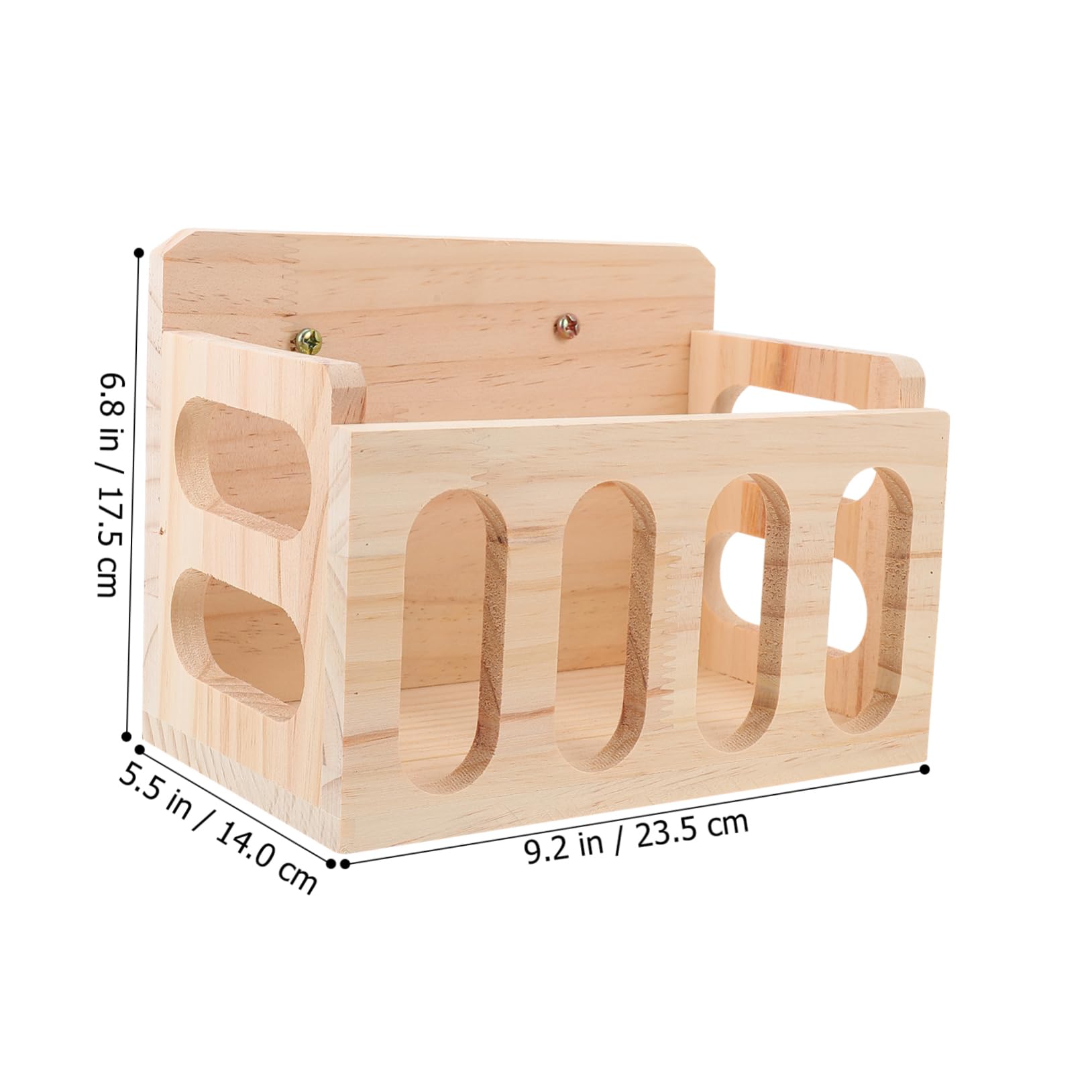Holz Fütterungsautomat für Kaninchen und Chinchillas im Käfig
