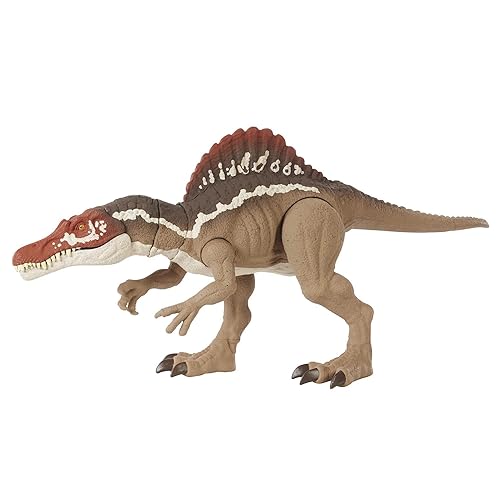 Figura de Acción de Dinosaurio Spinosaurus Extremo Chompin' del Mundo Jurásico, Gran Mordida, Decoración Auténtica, Articulado, Edades 4 Años y Más