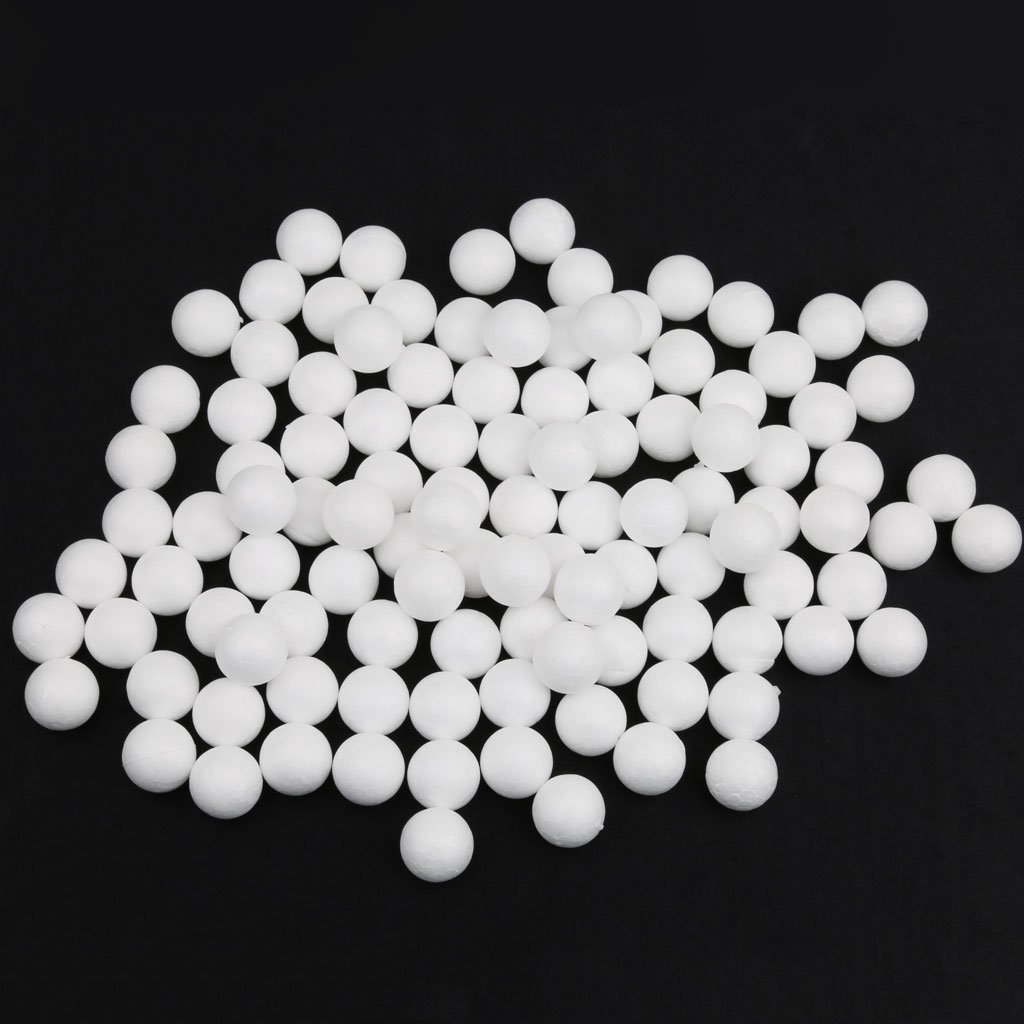 100 Pieces White Modelling Craft Polystyrene Foam Balls 10mm