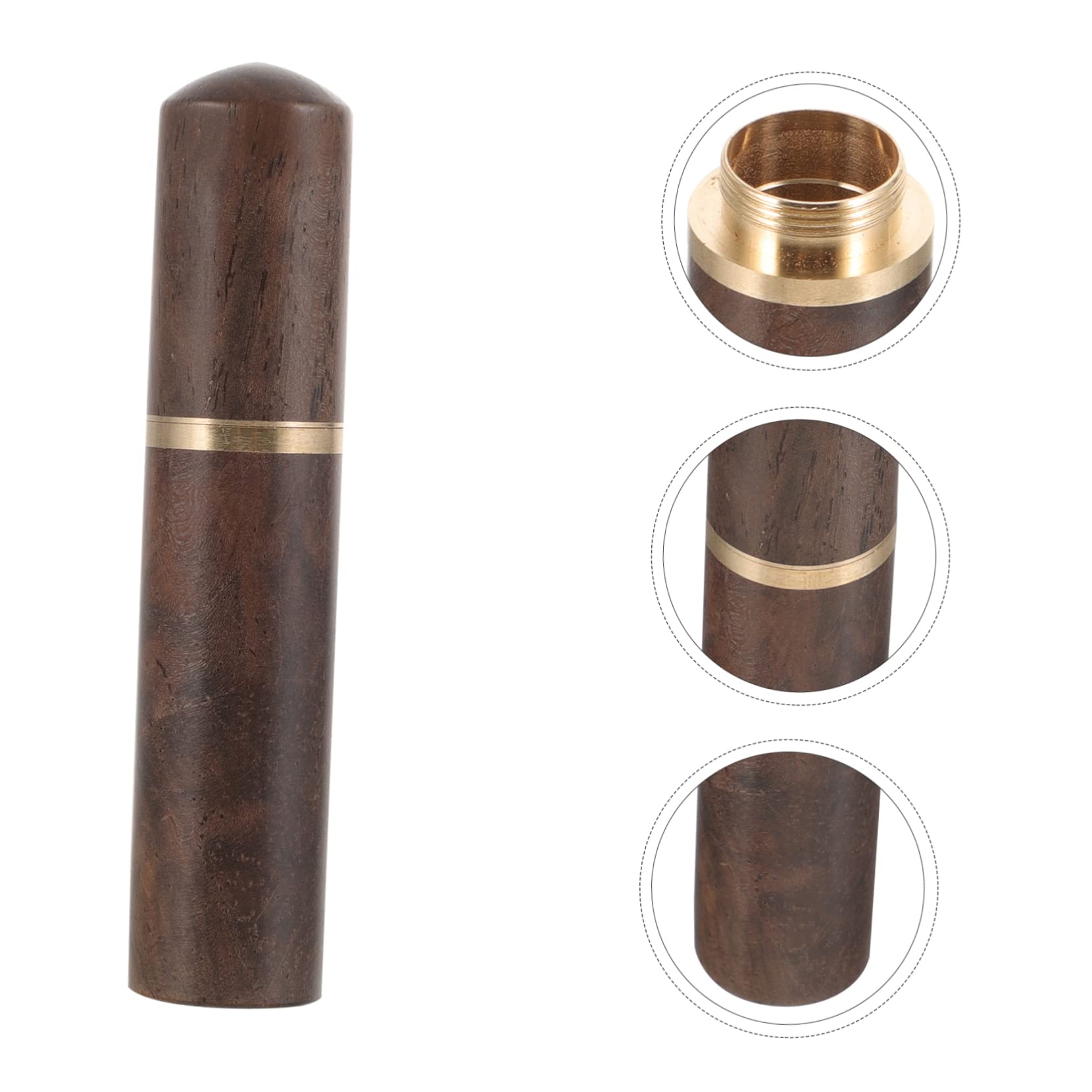 LALAFINA Multi-use Needle Holder Case Wooden Needle Tube for Home Toothpick and Small Item Storage Decorative