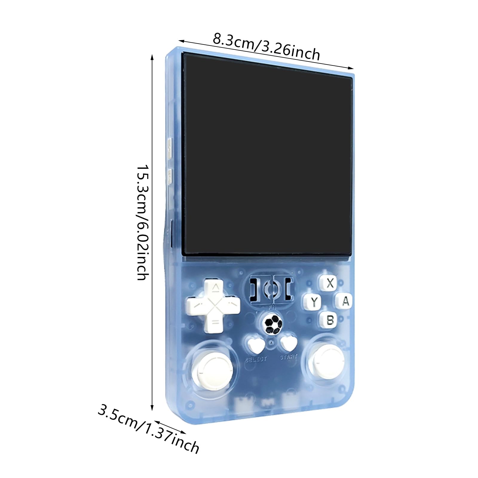 Retro Handheld Konsole 4 Zoll,128GB Spielkonsole Linux-System (Eisblau) | 720×720 Bildschirm, 4000mAh Akku, USB-Ladekabel, leichte Mini-Konsole für unterwegs