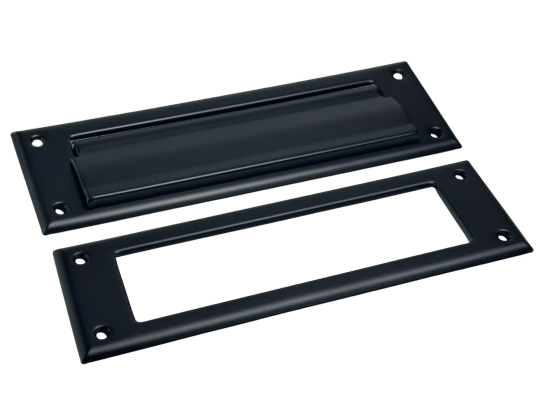 Fente à courrier en laiton massif QCAA noir mat pour porte d'entrée élégante