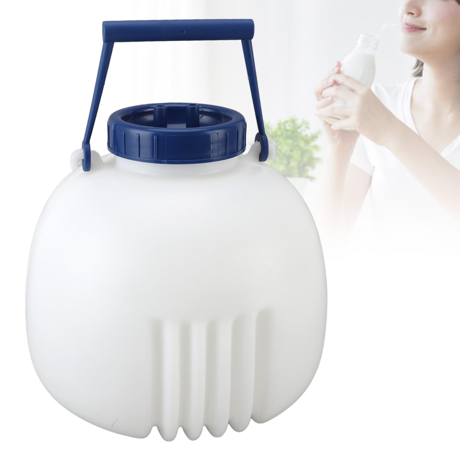 Socobeta Separador DE Latas DE Leche Translúcido DE 8 Litros para Suministros Agrícolas PREVENCIÓN DE INFECCIONES para Usuarios DE Máquinas DE Ordeño Portátiles