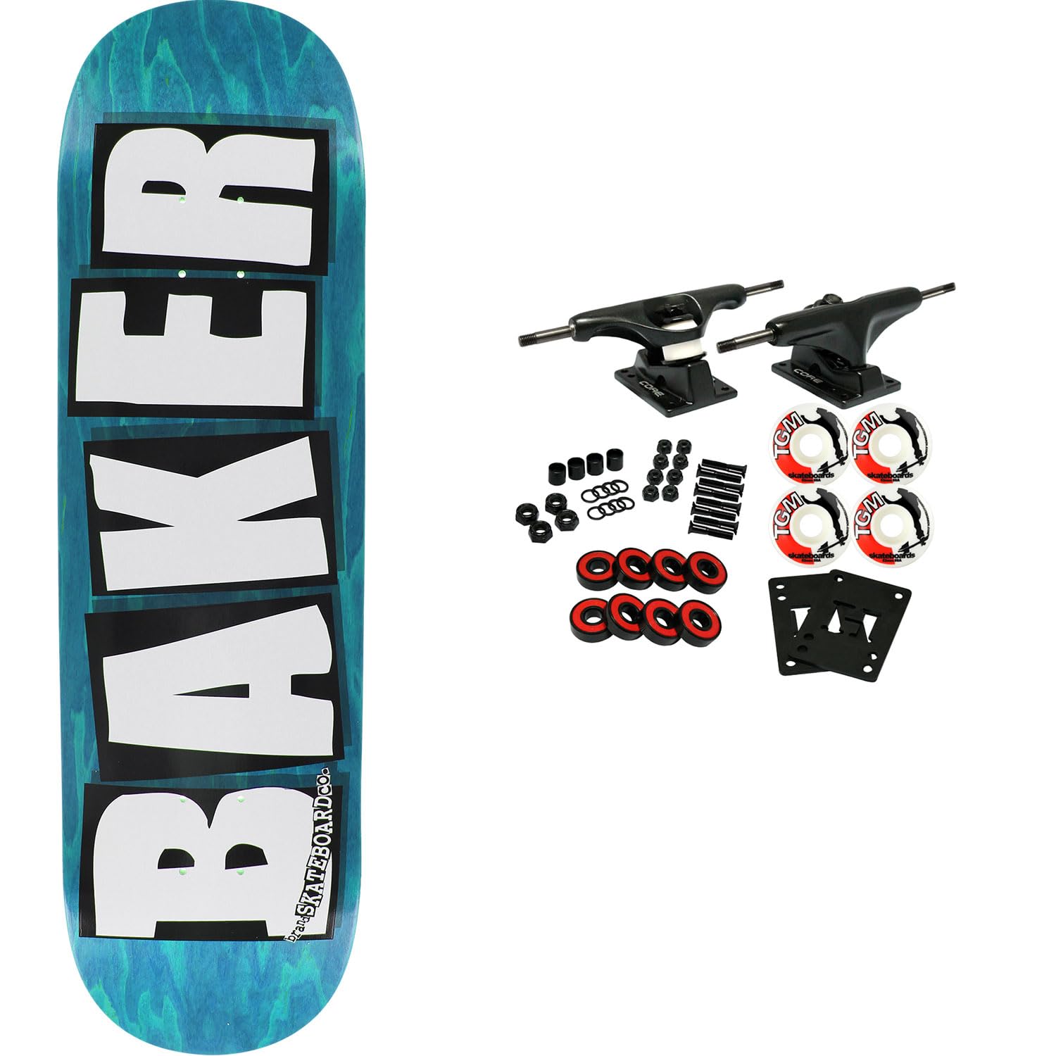 Baker Skateboard Complete Brand Logo Veneers B2 Blue 8 25