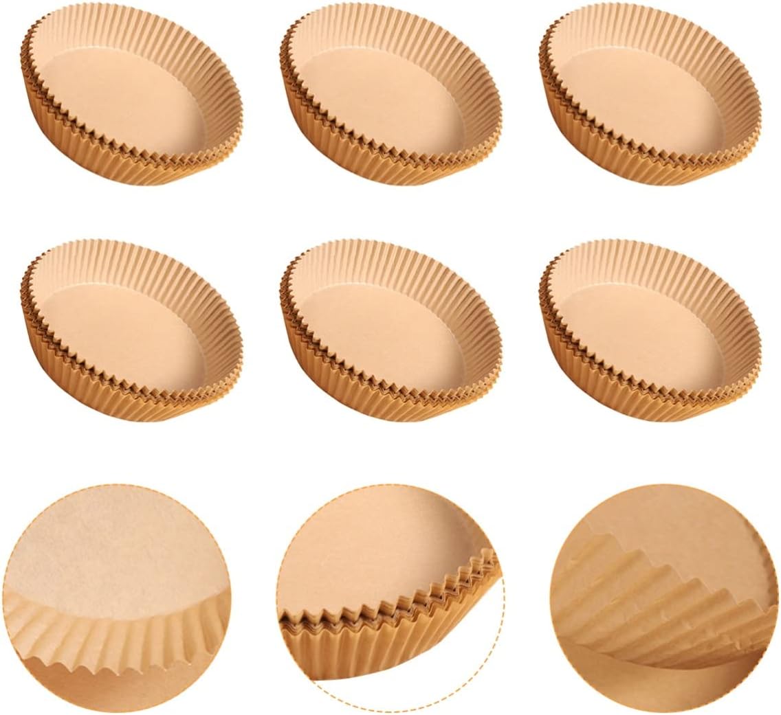 150pcs Absorbing Proof Mats Liners Oven Fryers Mat Dumplings Non- Oil-Absorbing Pastry Airfryer and Liners: Cup Grilling Greaseproof Round Cuake Frying for Replacement Roasting (50x3pcs 20X20CMx3pcs)
