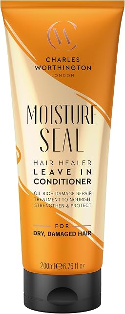 Charles Worthington Moisture Seal Hair Healer Leave-In Conditioner for Dry & Frizzy Hair, No Rinsing Treatment for Smoother Hair, 200ml