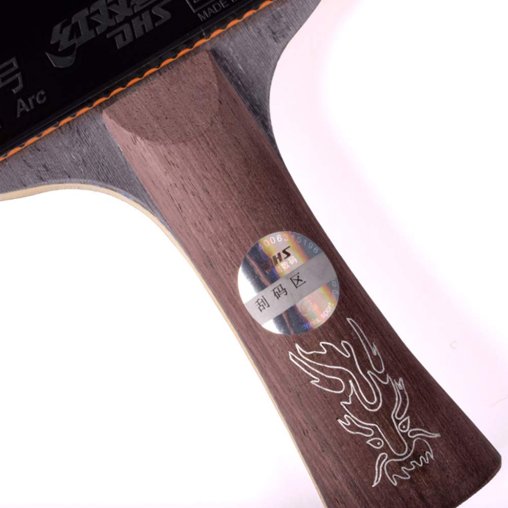Racchetta da Ping-Pong, Mazza da Ping Pong Professionale, Racchetta Competizione con Custodia/Marrone/Manico Lungo(Brown,Short Handle)