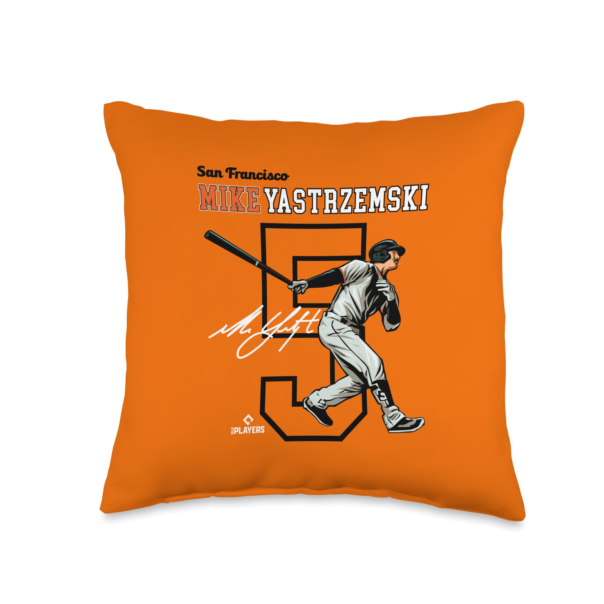 Mike Yastrzemski San Francisco Baseball MLBMYI3004 Throw Pillow