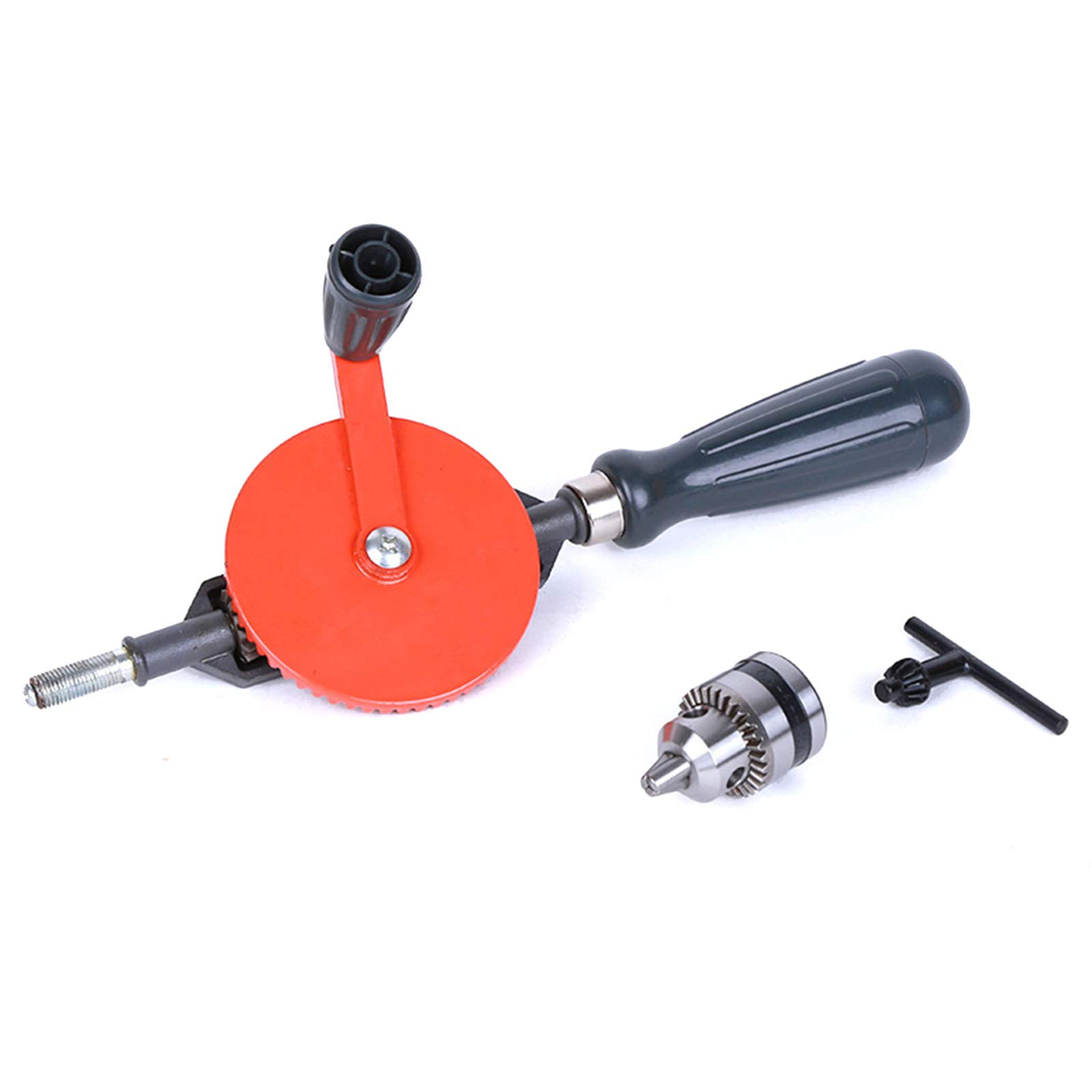 Taladro Manual De Manivela Doble Engranaje Portátil Taladro De Manivela, 1/4 Pulgada (0.6-6Mm) DIY Taladro De Carpintería Suministros De Enseñanza Herramientas A Mano