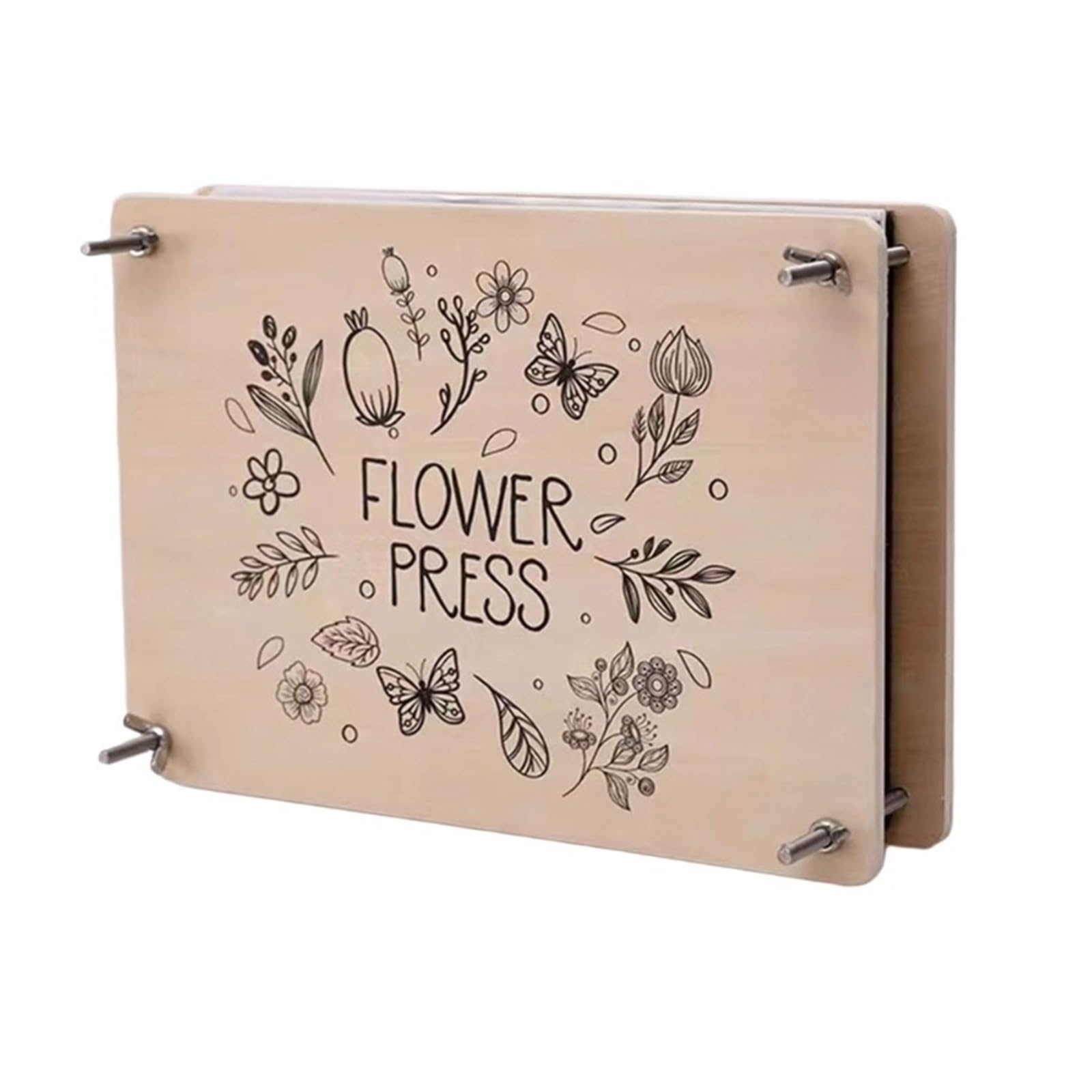 EKalgretrA Wooden Flower Press Kit Wooden Flower Press Kits, & Plant Preservation for Adults Leaf(L)