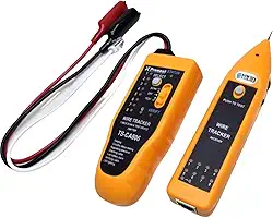 Kit Testador e Localizador de Cabos de Rede RJ45/RJ11, Identificador de Cabos com Zumbidor, Teste de Continuidade, Localização de Falhas, Alcance de até 305m, Profissional para Redes e Telefonia​