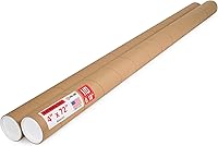 Vista 23 de Tubo de cartón reforzado resistente de 3 x 18 pulgadas, paquete de 2 tubos con 4 tapas, seguro aprobado por USPS, ideal para envío y almacenamiento