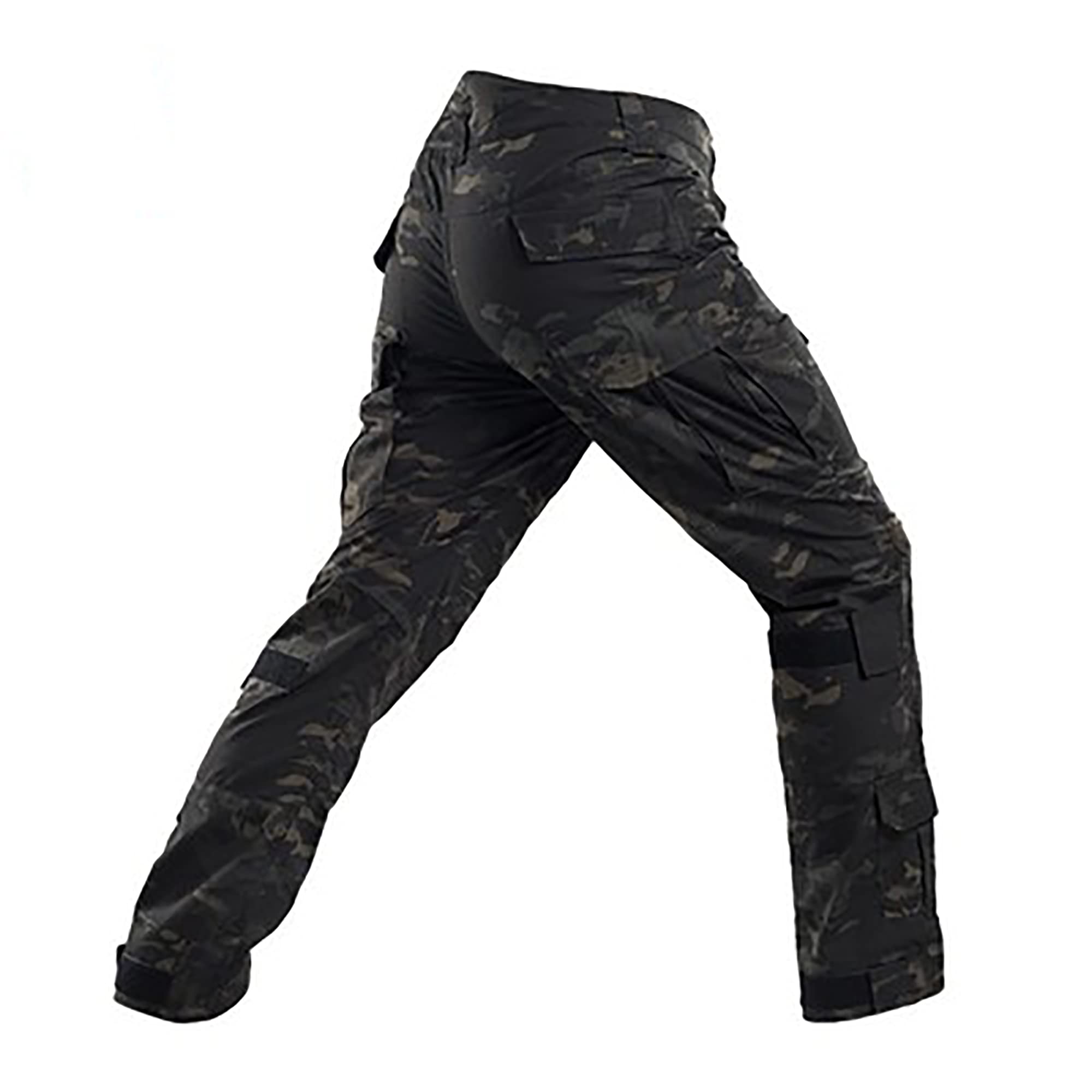 Pantaloni Tattici con Ginocchiere Integrate per Airsoft e Paintball, Multitasche, Resistenti e Comodi - 4