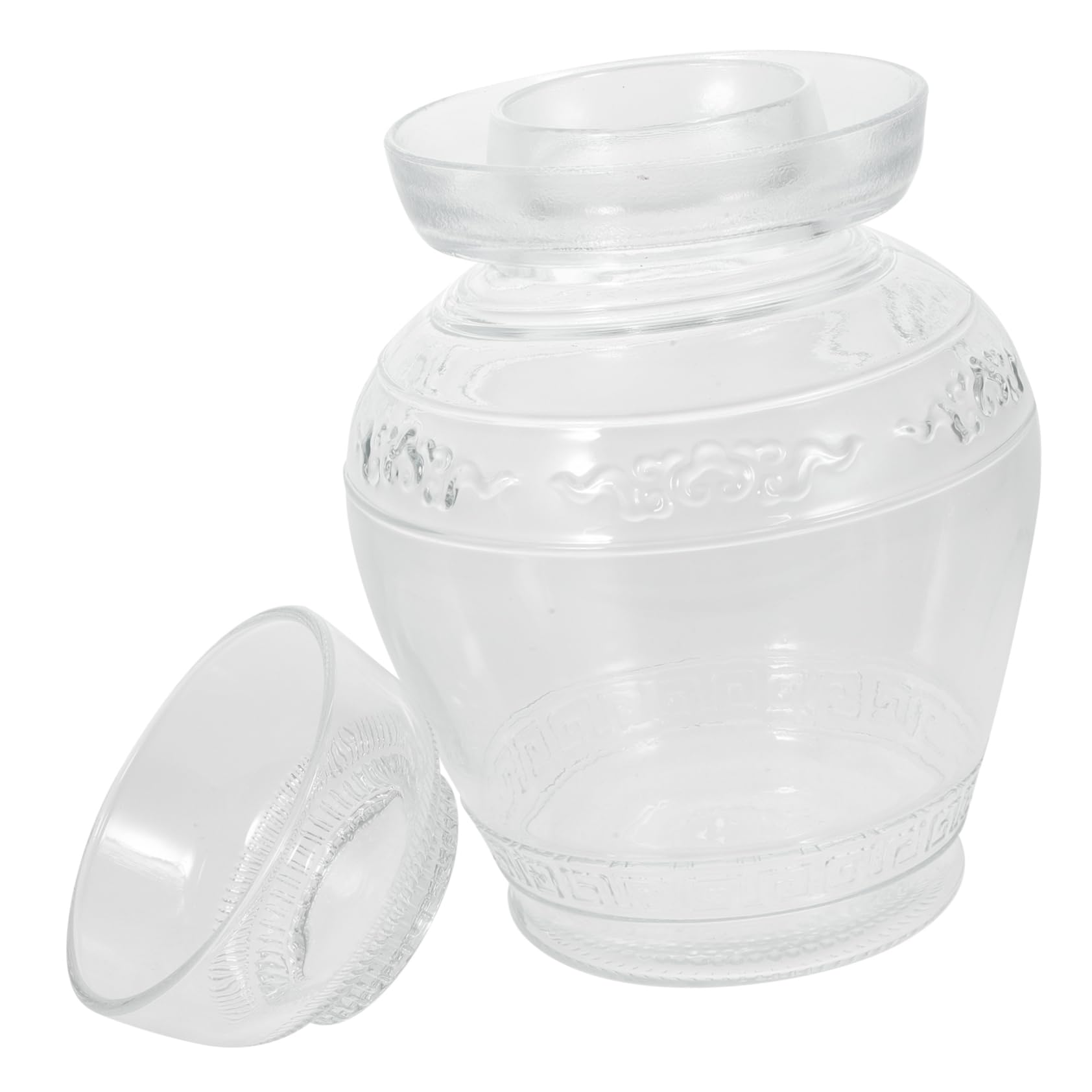Bocal à Cornichons en Verre 2, 5kg Couvercle, Transparent