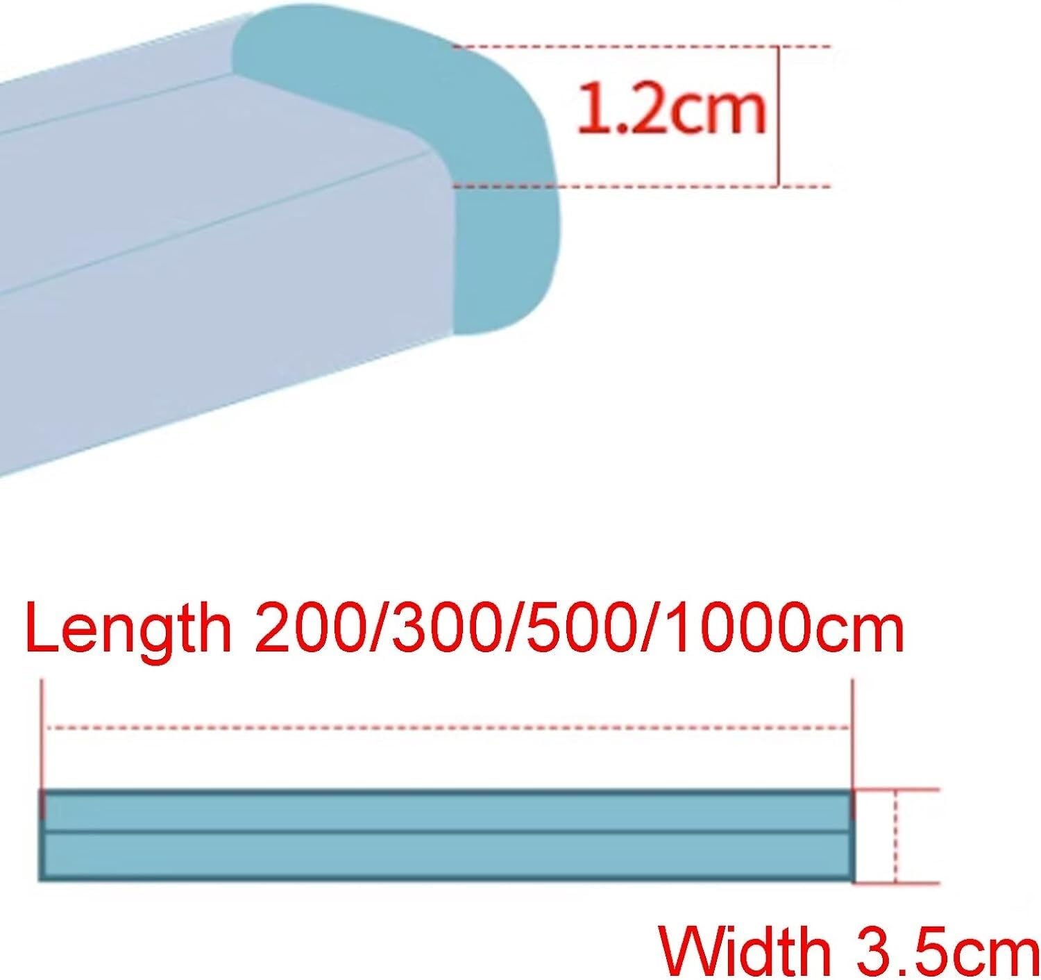 MekUk Protección para Parachoques Valla de borde protector, cojín de espuma de seguridad suave de 6,5 pies, tira de borde de muebles autoadhesiva for oficina en casa Protectores para Esquinas de la Co