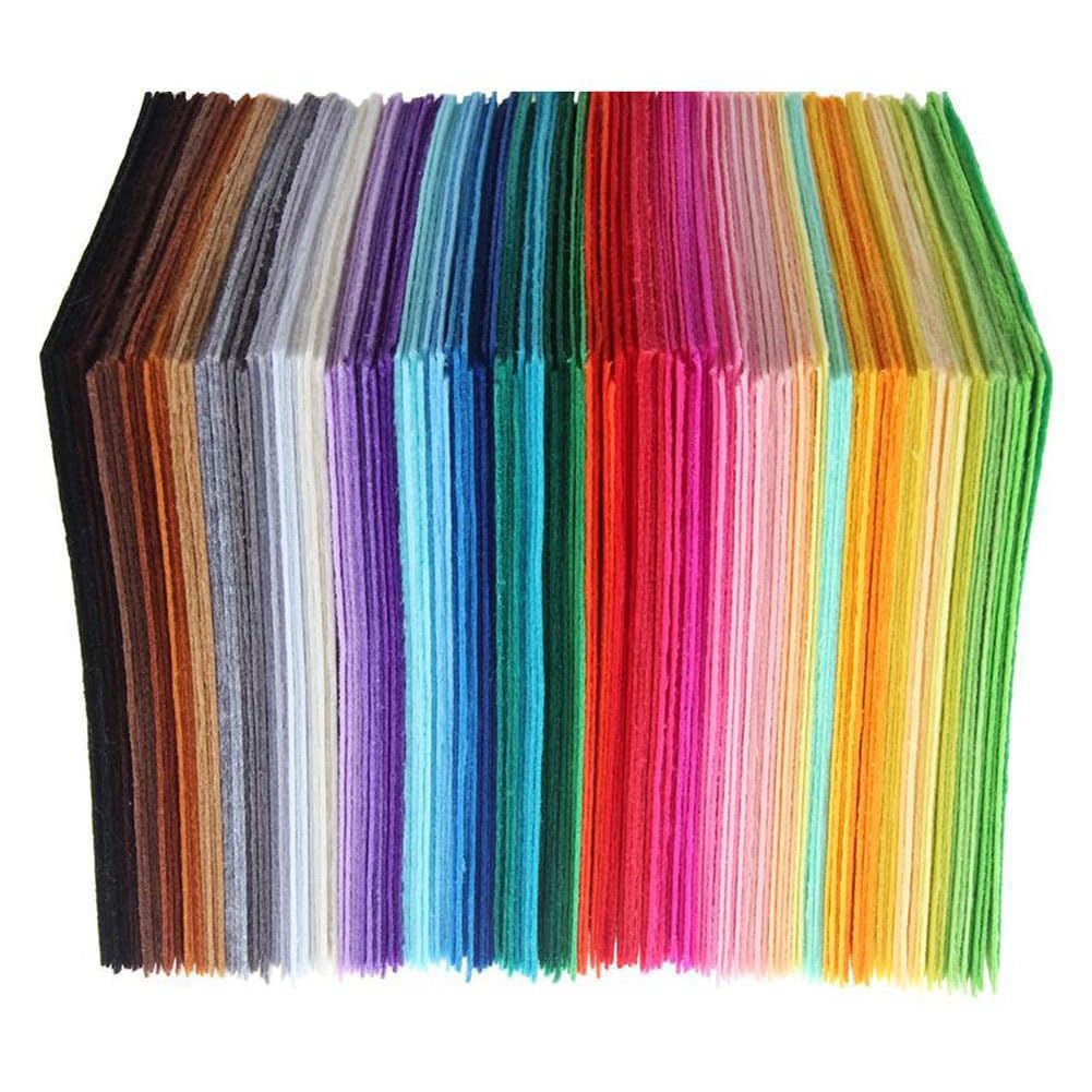 BetterJonny Filzstoffbögen, 40 Farben, weicher Filzstoff, 20 x 30 cm, Filzquadrate für Bastelarbeiten, Bastelarbeiten, Patchwork, Nähen, ca. 1 mm dick, 40 Stück