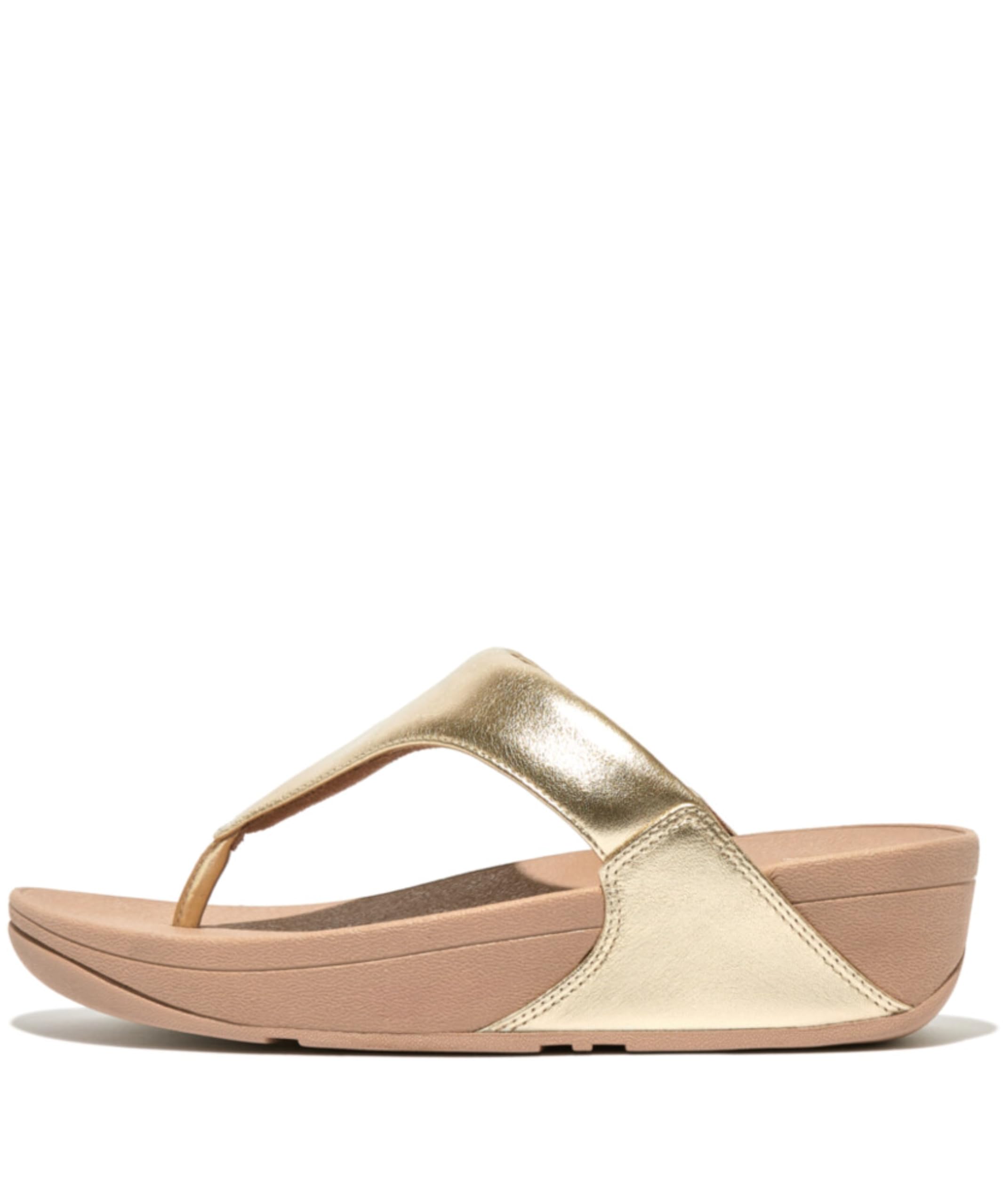 FitFlop Womens Lulu Leather Toe Post Sandals