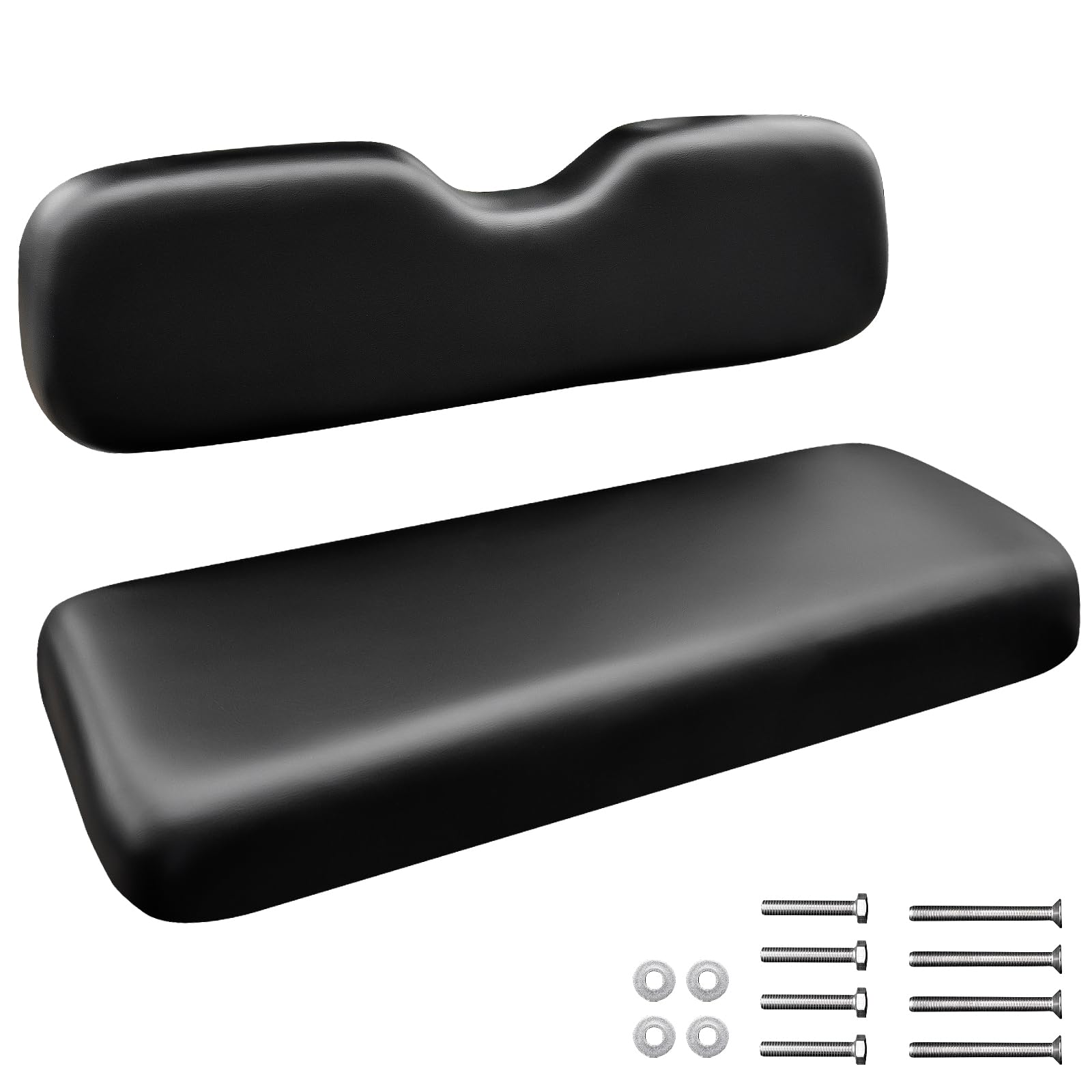 Photo 1 of WEKANI Universal Golf Cart Replacement Rear Seat for EZGO/Club Car/Yamaha Golf Cart Rear Seats, Including Seat Cushion and Backrest Pad,Fit Flip Rear Seats,Black