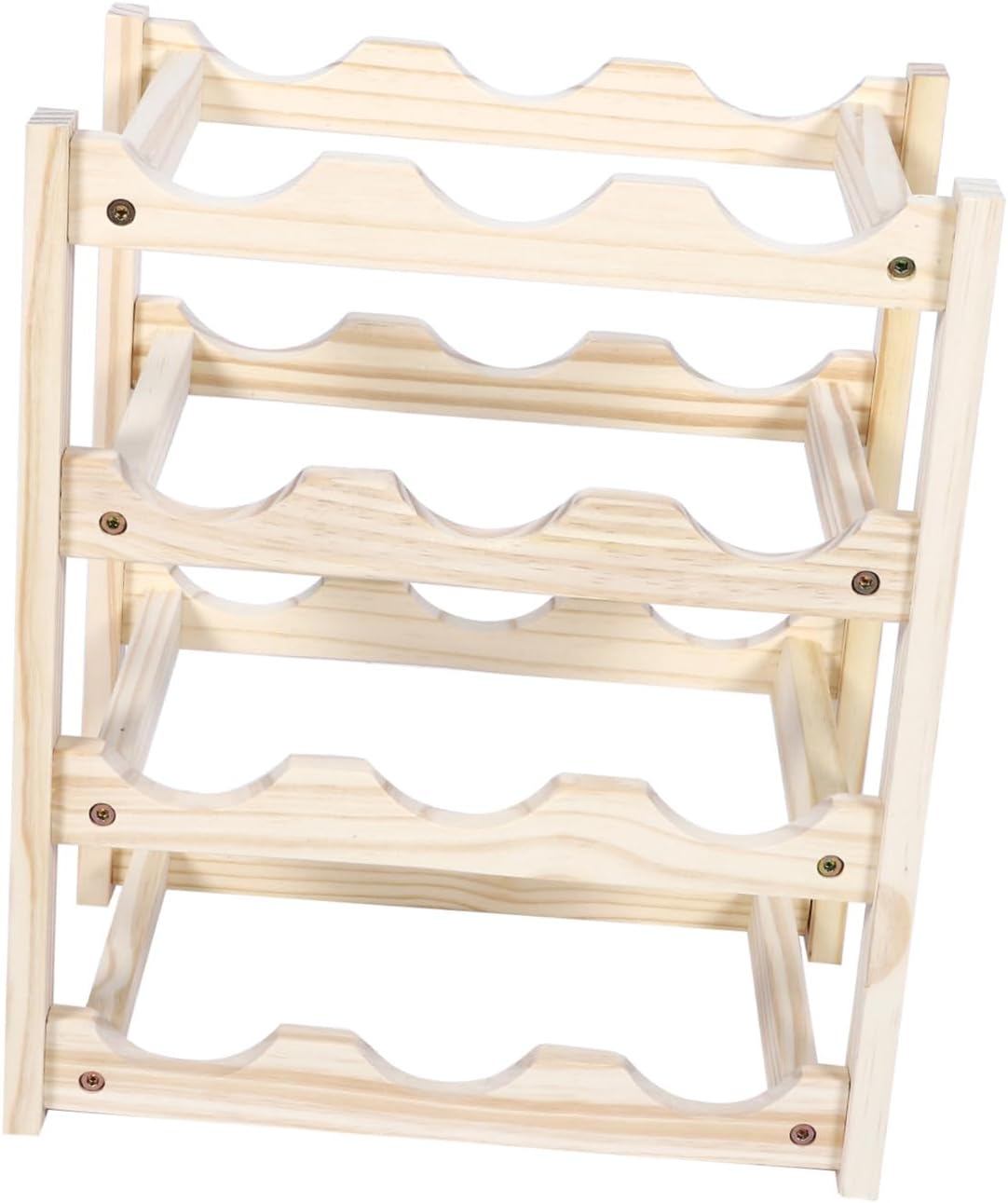1pc Wooden Wine Rack for Bottles Stylish Household Adornment Storage Holder Break-Resistant Design Smooth Edges for Home Decor and Organization