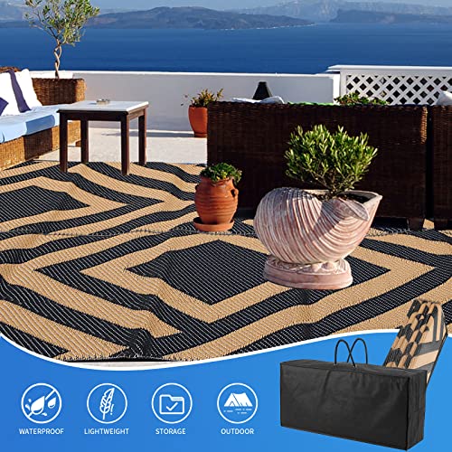 Xportion Rv Outdoor Rugs,Rv Patio Mat,9×12" Outdoor Camping Rv Mat,Camping Outdoor Rug Extra Large For Picnic,Trailer & Camping,Patio Clearance. #TOP6