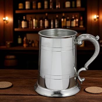 Amazon.com | English Pewter Company 1 Pint Straight 2 Line