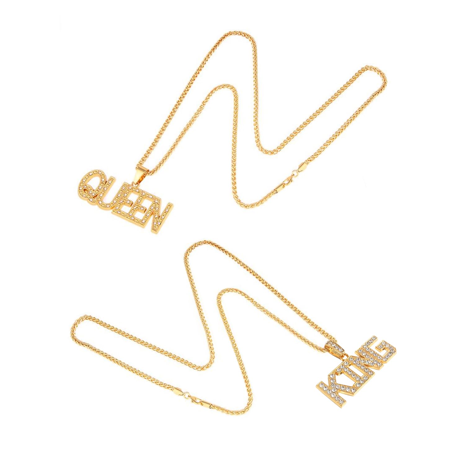 KRYMSON Gold Chain Necklace Maschile, Grande Catena, Pendant Reining Reartista, Ideale per Carnevale e Festeggiamenti Te