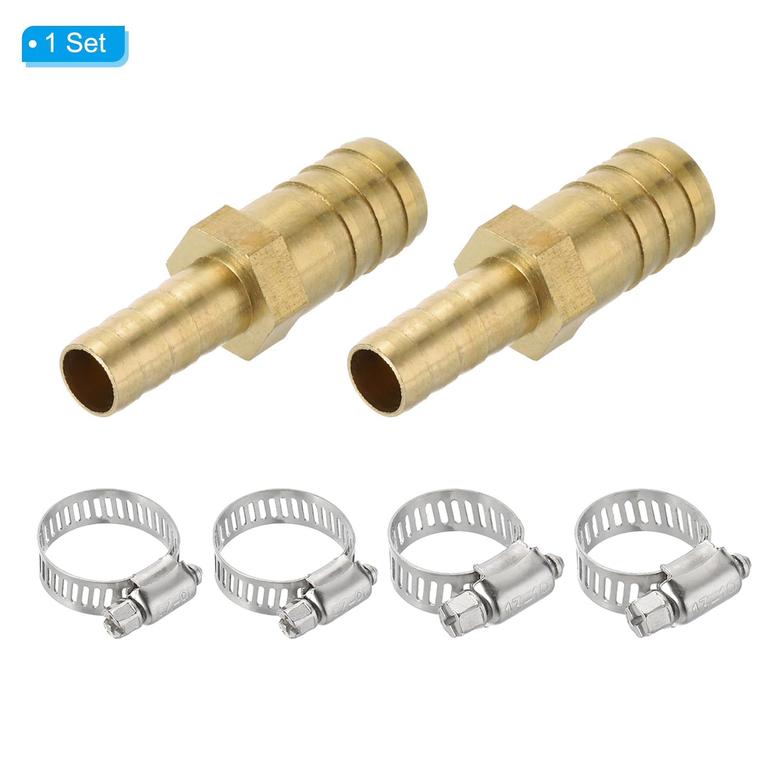 PATIKIL 5/16" to 1/2" Brass Hose Barb Reducer - Image 3
