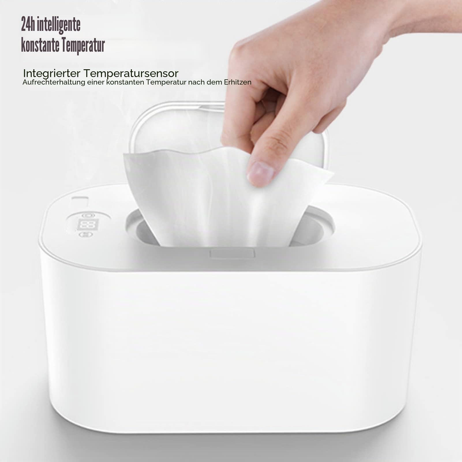 Wischwärmer, USB-Windel-Wischtuchspender für Babys, Feuchttücher Halten Warm, Behälterbox, Neugeborenen-Essentials, Baby-Must-Have-Sachen, Schwangerschaftsgeschenk