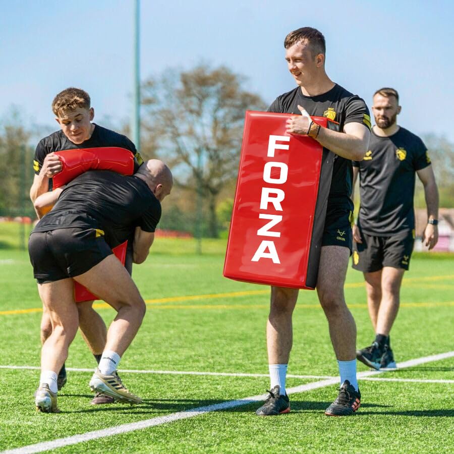 FORZA Almohadilla de rugby Contact & Push – Escudo de entrenamiento de rugby con asas reforzadas, cubierta de PVC resistente a la intemperie y espuma de impacto [Junior o Senior]