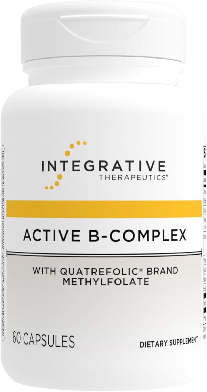 Integrative Therapeutics Active B-Complex – with Choline and Methyfolate – Cellular Energy, Immune Function & Heart Health Support with Vitamins B2, B6 & B12* – Gluten-Free – 60 Capsules (30 Servings)