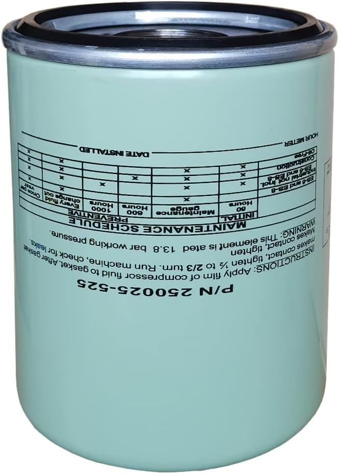250025-525 Suitable for Air Compressor Oil Filter, Replacement Parts Oil Coolant Filter P/N250025-525 P176324