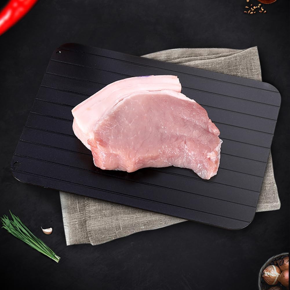 Helweet Plaque de Décongélation Rapide, Plateau pour Décongeler Poisson, Bœuf, Porc, Volaille