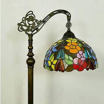 〇ステンドグラス　フロアスタンド　トーチ形 Amazon.co.jp: ティファニースタイルのアーチ型フロアランプ