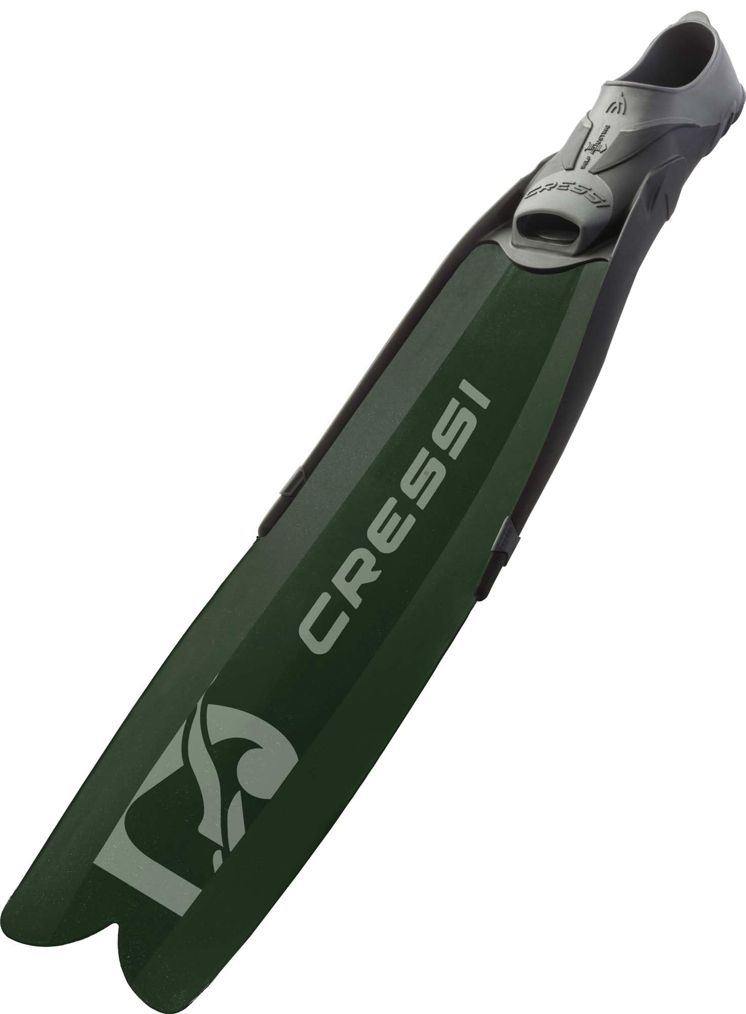 CRESSI Gara Modular Boost Fins Green - Pinna Lunga Ideale per Immersioni Libere Intermedie Avanzate e Pesca Subacquea, Verde/Nero, Unisex Adulto