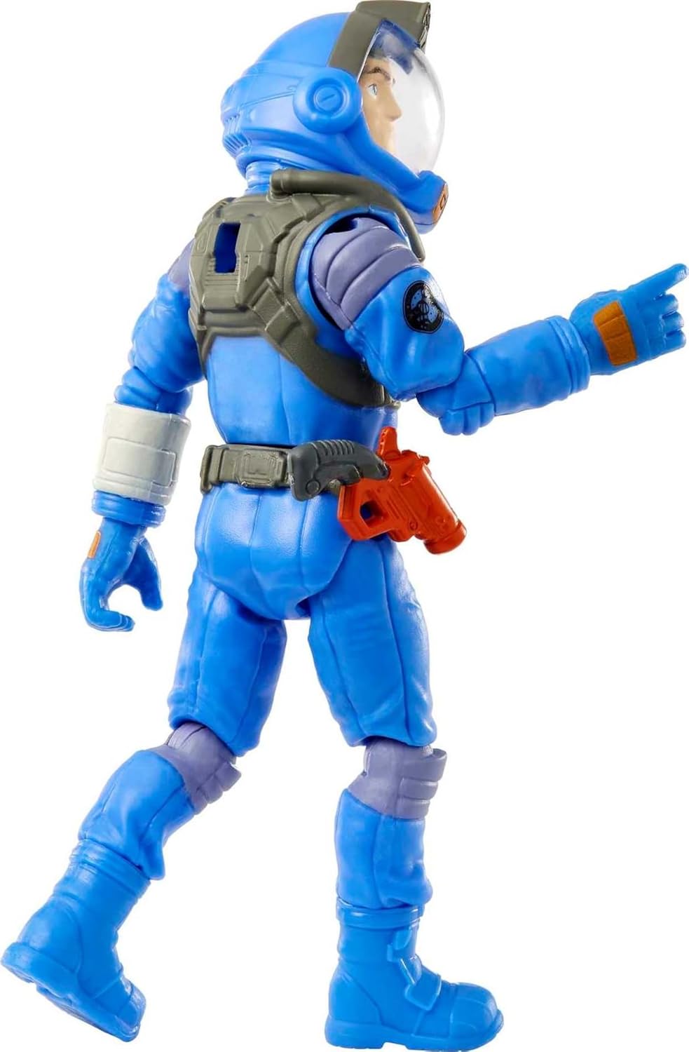 Buzz Lightyear XL-03 figure from behind with flare gun holstered