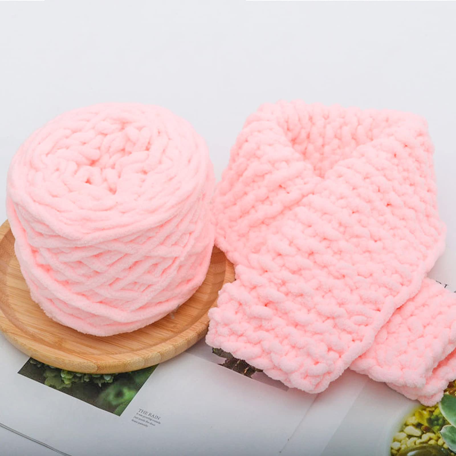 Knitting Wool Yarn 4 x 100g Multi-Colored Soft Chunky Yarn for Crochet Projects Making Plush Balls Handmade Bags Sweaters Shoes Hats Sweaters Blankets Scarves - Image 4