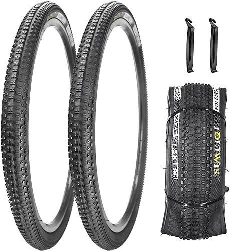 Miniatura 7 de SIMEIQI Paquete de 1 o 2 neumáticos de bicicleta de 24"/26"/27.5"x1.95" con capa antipinchazos de 0.118 in para neumáticos de bicicleta de montaña