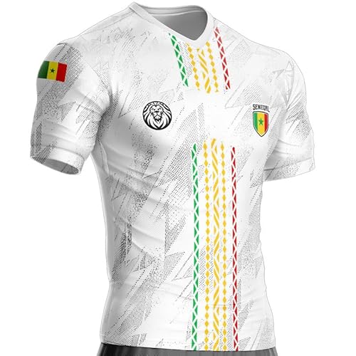 Camiseta Senegal SG-69 Fútbol, Regalo, Bandera, blanco, S
