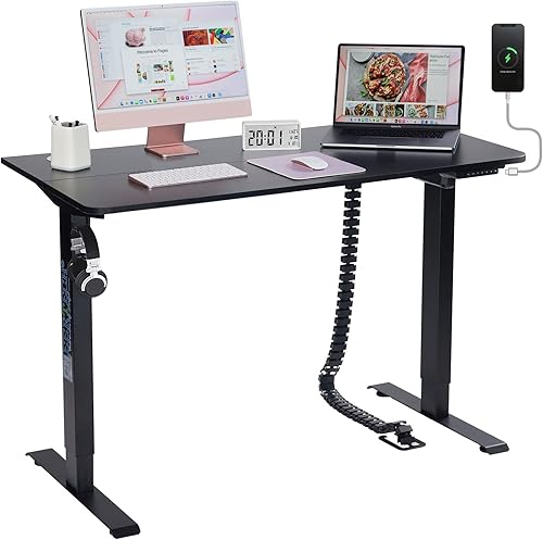 cheertech Escritorio eléctrico de pie ajustable en altura, edición mejorada, escritorio eléctrico de 40 pulgadas, estación de trabajo para