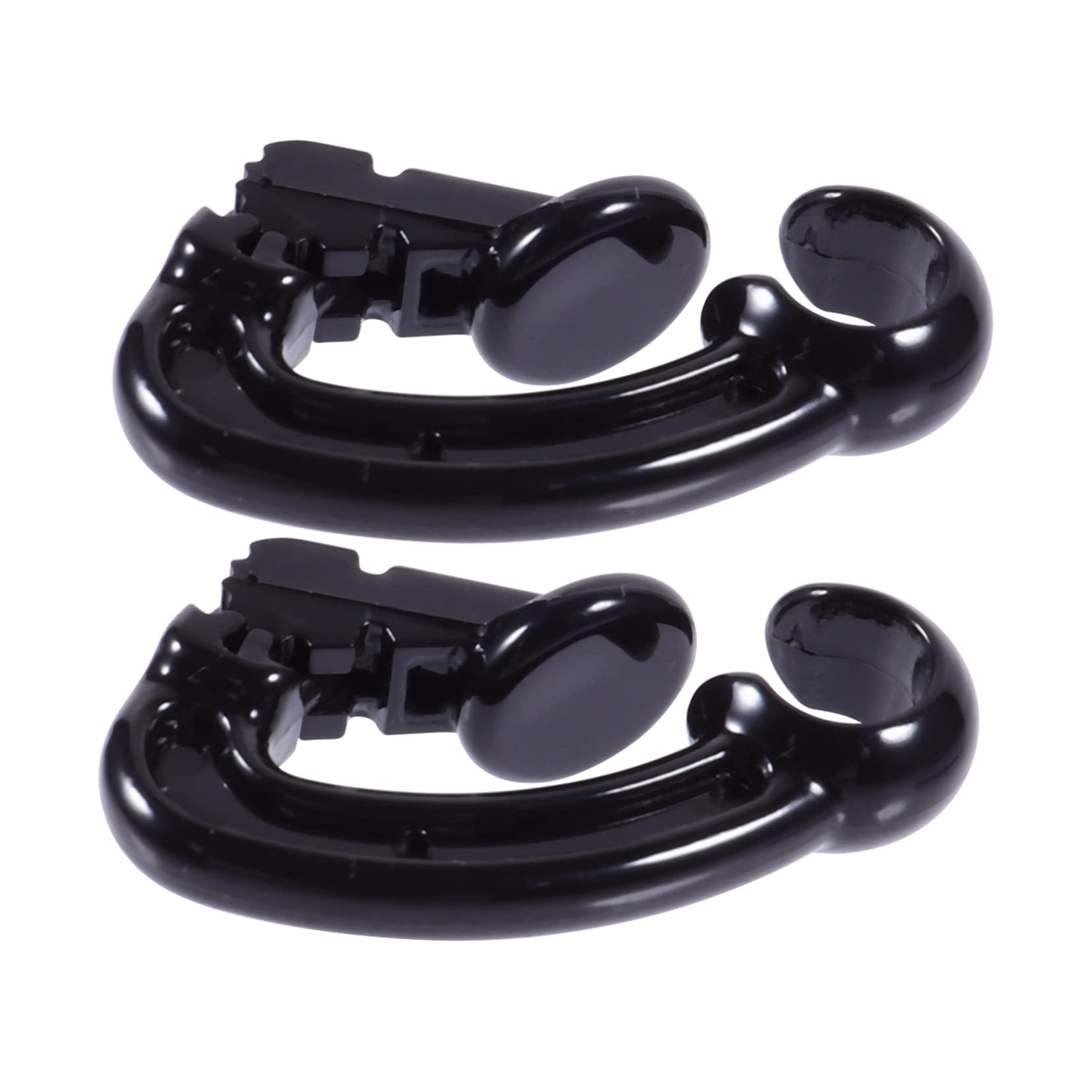 Gadpiparty Earphone Holders Set 2pcs Lost Earphone Hooks Pc Material Stay in Place During Workout Black