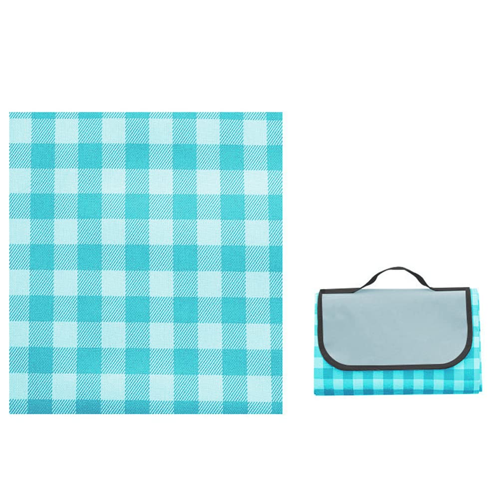 Zucng Picnic Blanket Outdoor Mat, 200x200cm Beach Blanket Waterproof and Sand-proof Picnic Mat, Foldable Camping Mat for Hiking Picnic Sports Festivals, Blue