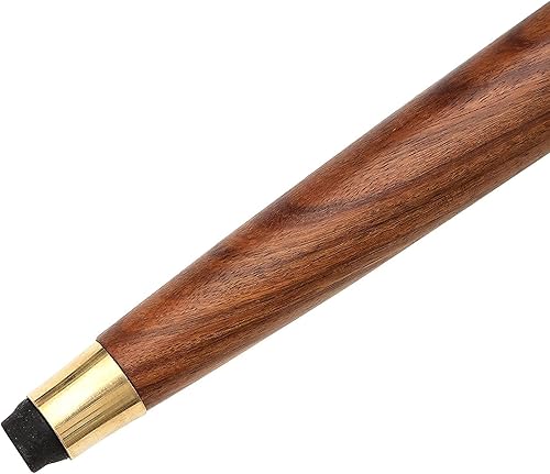 Miniatura 3 de Bastón de latón – Bastones Derby y madera para mujer 37 pulgadas, mango en forma de T de ébano marrón en tono dorado, madera natural, bastón unisex