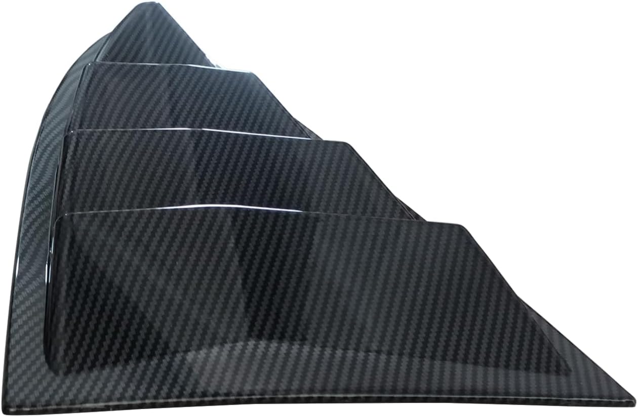 YOUNGERCAER Rear Side Window Louvers Air Vent Scoop Shades Cover Blinds for 2023 2024 2025 Tesla Model X Carbon Fiber Look ABS Exterior Decoration Cover Blinds Trim