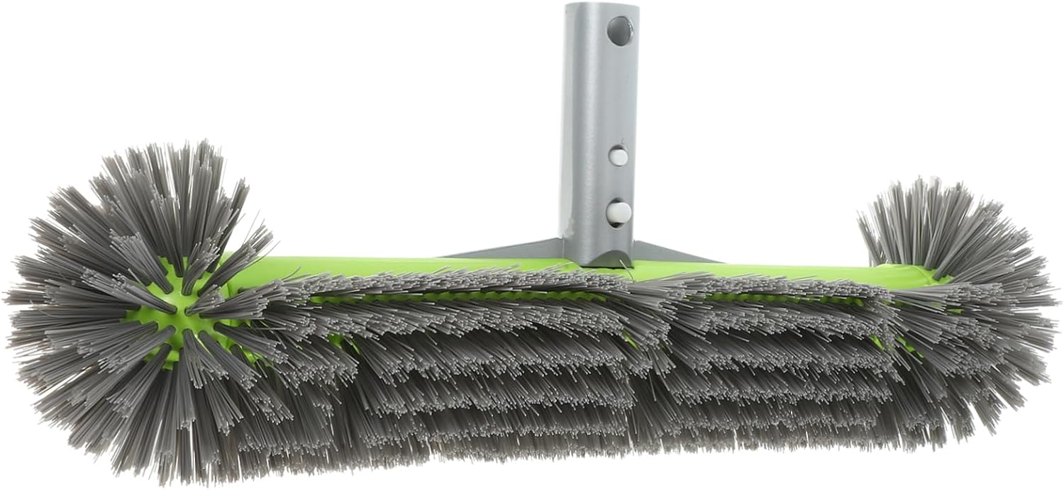 VANZACK 2pcs Heavy Duty Plastic Pool Brush Replacement for Inground and Above Ground Pools Strong Bristles for Cleaning of Tiles Walls Floors and Steps