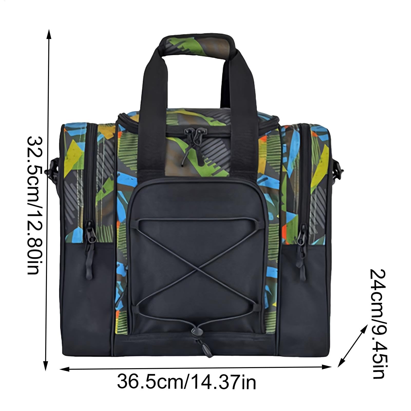 Sac De Bowling À Une Seule Balle, Sac De Bowling Fourre-Tout 1 Balle | Ceinture Réglable, Chaussures De Serviette Multifonctions Rembourrées, Sac De Boule De Bowling pour Hommes Et Femmes