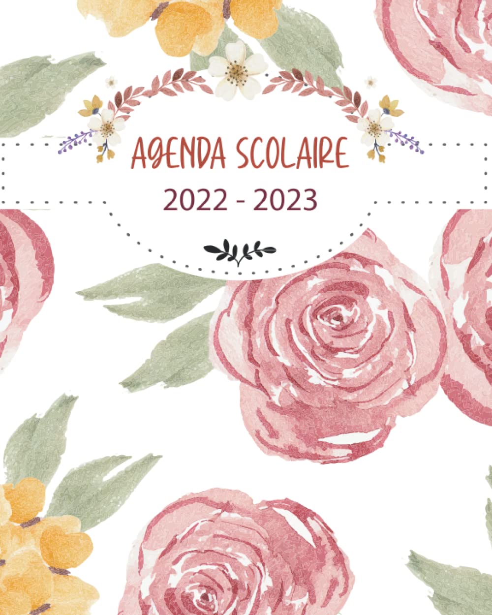 Daily Planner Journalier Agenda Semainier Kokonote 2025-2026 - Weekly Planner Fleurs - Étudiant Professionnel Agenda étudiant Weekly Planner Kokonote Agenda 2025-2026