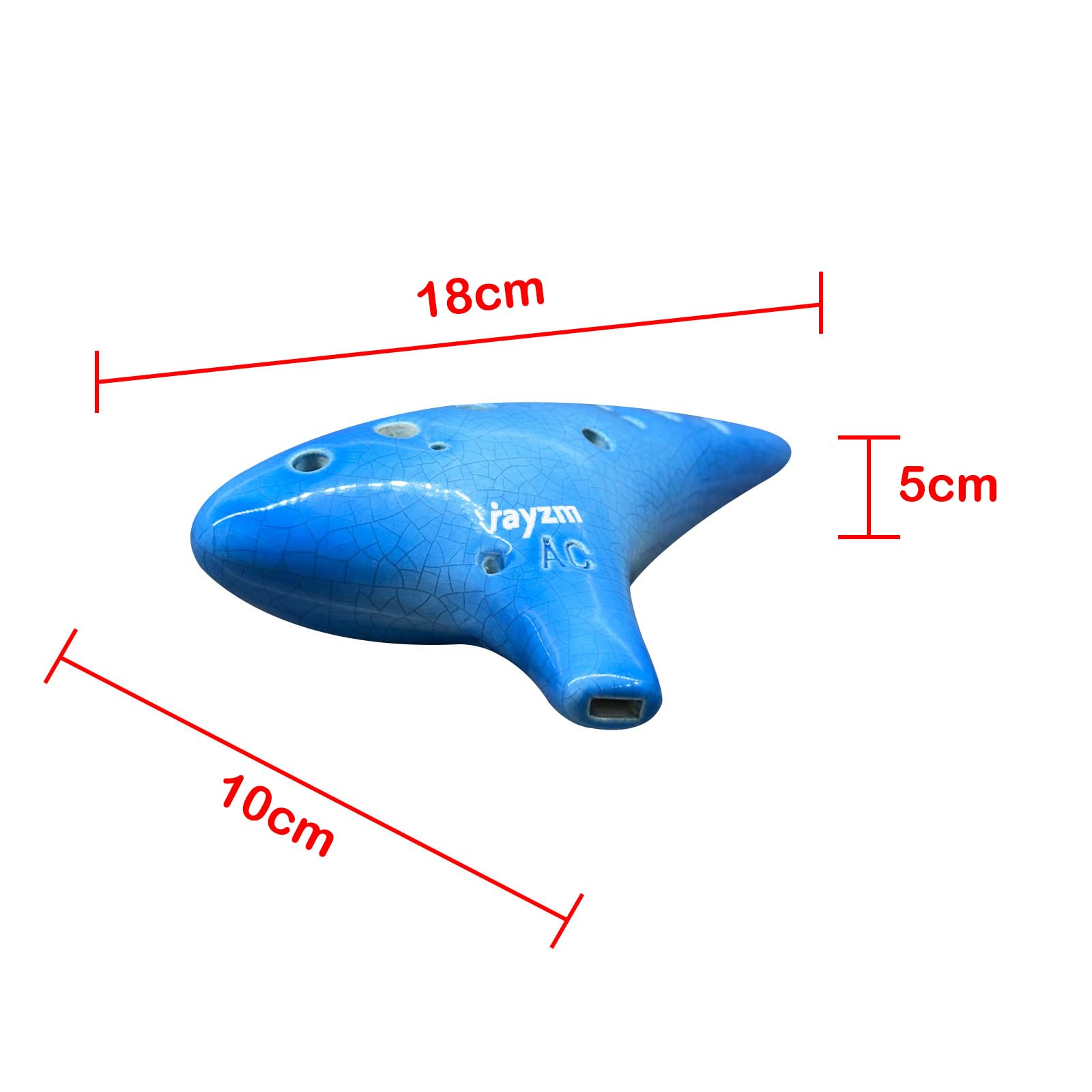 rayzm Ocarina en Céramique Alto C à 12 trous, 13 Notes en Do Majeur, Instrument à Vent Ocarina pour Débutants avec Sac de Transport Rembourré