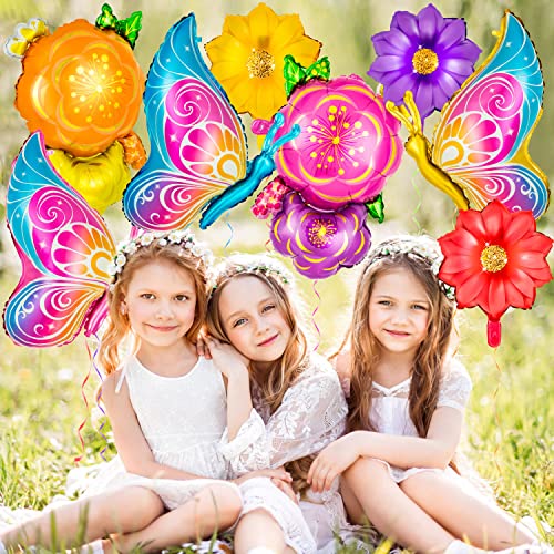 12Pcs Butterfly Balloons, Huge Colorful Flower & Sunflower Foil Balloons, Butterfly Mylar Helium Balloon For Birthday Party Decoration Supplies… #TOP1