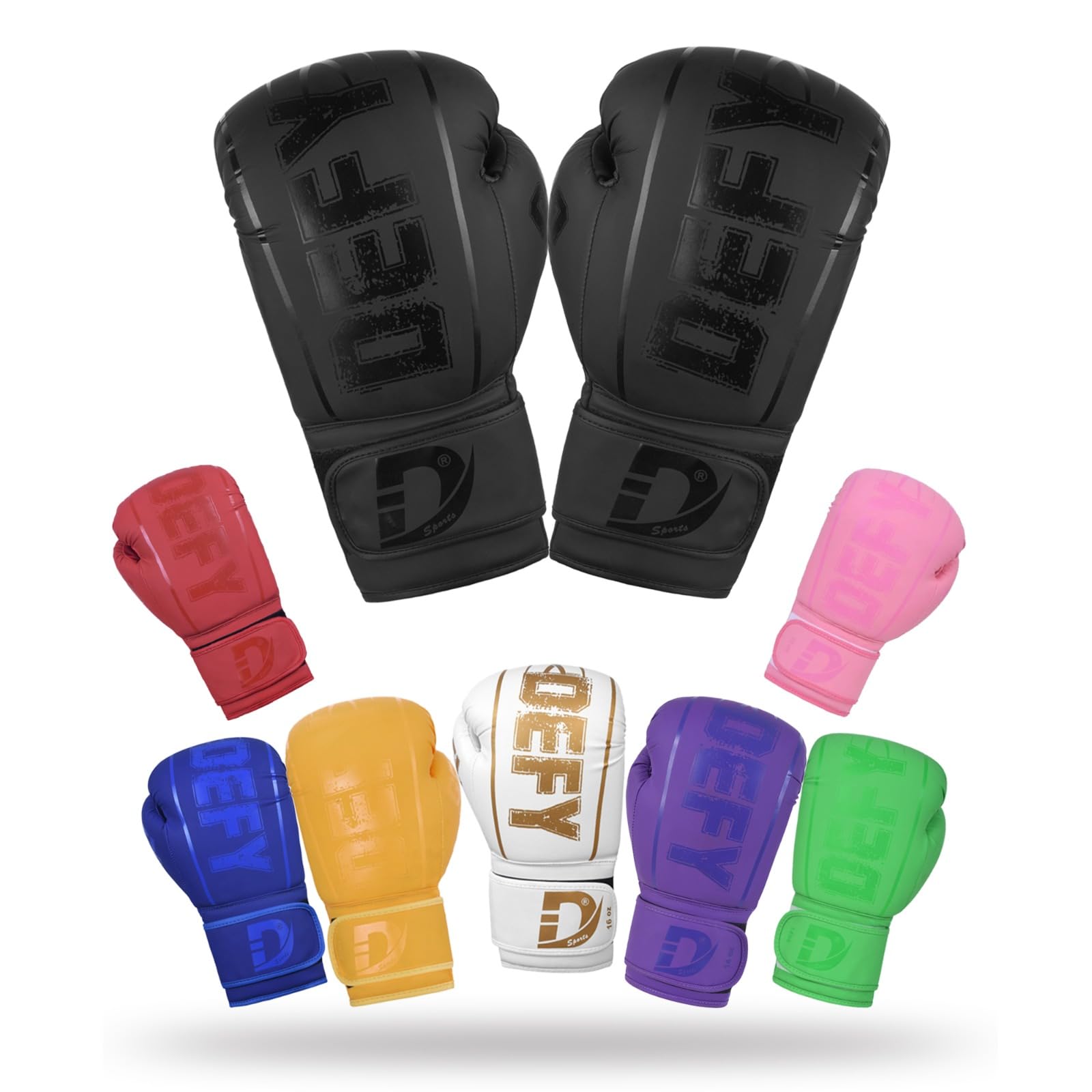 DEFY Kids Boxing Gloves for Boys & Girls - Premium Quality Synthetic Leather Youth Boxing…